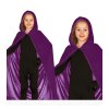 Dětský fialový plášť sametový s kapucí