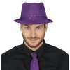 Párty klobouk s flitry fialový