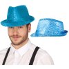 Párty klobouk s flitry světle modrý