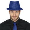 Párty klobouk s flitry modrý