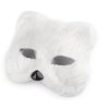 Maska kočka -chlupatá bílá