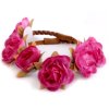 Květinová čelenka - tmavě růžové růže