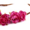Květinová čelenka - tmavě růžové růže