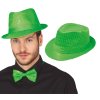 Párty klobouk s flitry neonově zelený