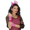 Retro sada 80. léta růžová - čelenka, rukavice, náušnice, náramek