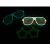 Párty brýle mřížka - modrá neon