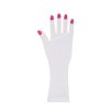 Síťované rukavice bílé