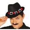 Karnevalový klobouk Casino - Gangster černý s kartami