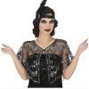 Černý flitrový top z tylu 20.léta - Gatsby styl