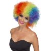 Duhová afro paruka klaun