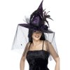Fialový čarodějnický kloubouk