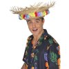 Plážový slamák s květinami - Hawai klobouk