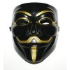 Maska Anonymous/Vendetta - black/gold
