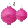 Papírový svítící lampion - růžový