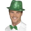 Klobouk gangster s flitry zelený