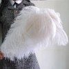 Bílé pštrosí peří - brko 55cm