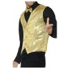 Flitrovaná pánská vesta - zlatá