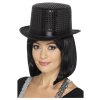 Černý flitrovaný klobouk