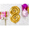 Fóliový balónek číslo 8 - zlatý 86cm
