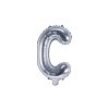 Fóliový balónek písmeno C - stříbrný 35cm
