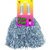 Pompony - stříbrné
