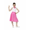Dětská sukně s šátkem - růžová s putíky - Polka Dot