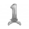 b c standing foil balloon digit 1 silver 74 cm