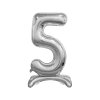 b c standing foil balloon digit 5 silver 74 cm