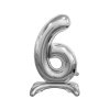 b c standing foil balloon digit 6 silver 74 cm