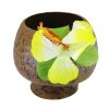 coconut cup with a flower