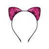 headband cat with sequins pink