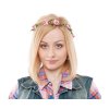 headpiece pink flowers