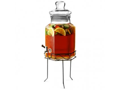 Hexagonal Glass Drinks Dispenser with Stand 197oz / 5.6ltr