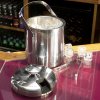 Double Walled Ice Bucket With Tongs Inside Lid