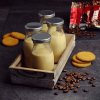 4x Mini milk bottles with lids 200ml