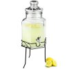 Hexagonal Glass Drinks Dispenser with Stand 197oz / 5.6ltr
