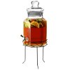 Hexagonal Glass Drinks Dispenser with Stand 197oz / 5.6ltr