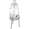 Hexagonal Glass Drinks Dispenser with Stand 197oz / 5.6ltr