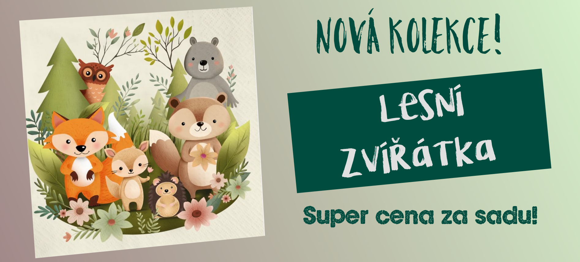 Nová kolekce lesních zvířátek