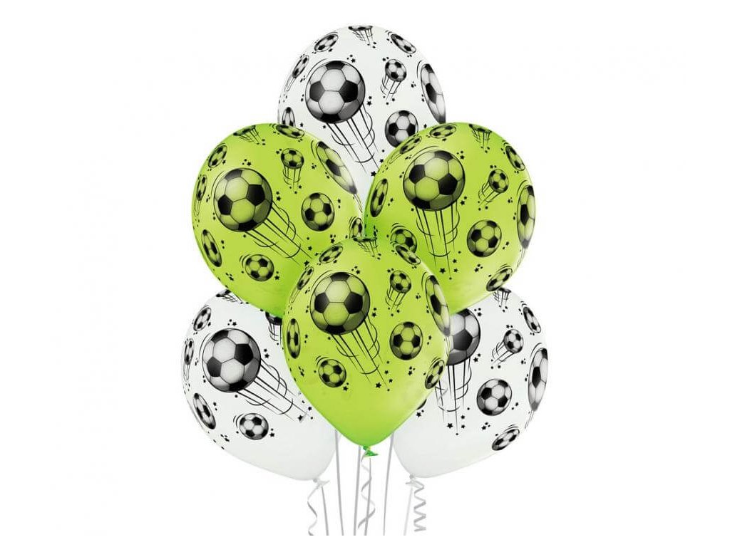 Pastelový balónek s motivem fotbal
