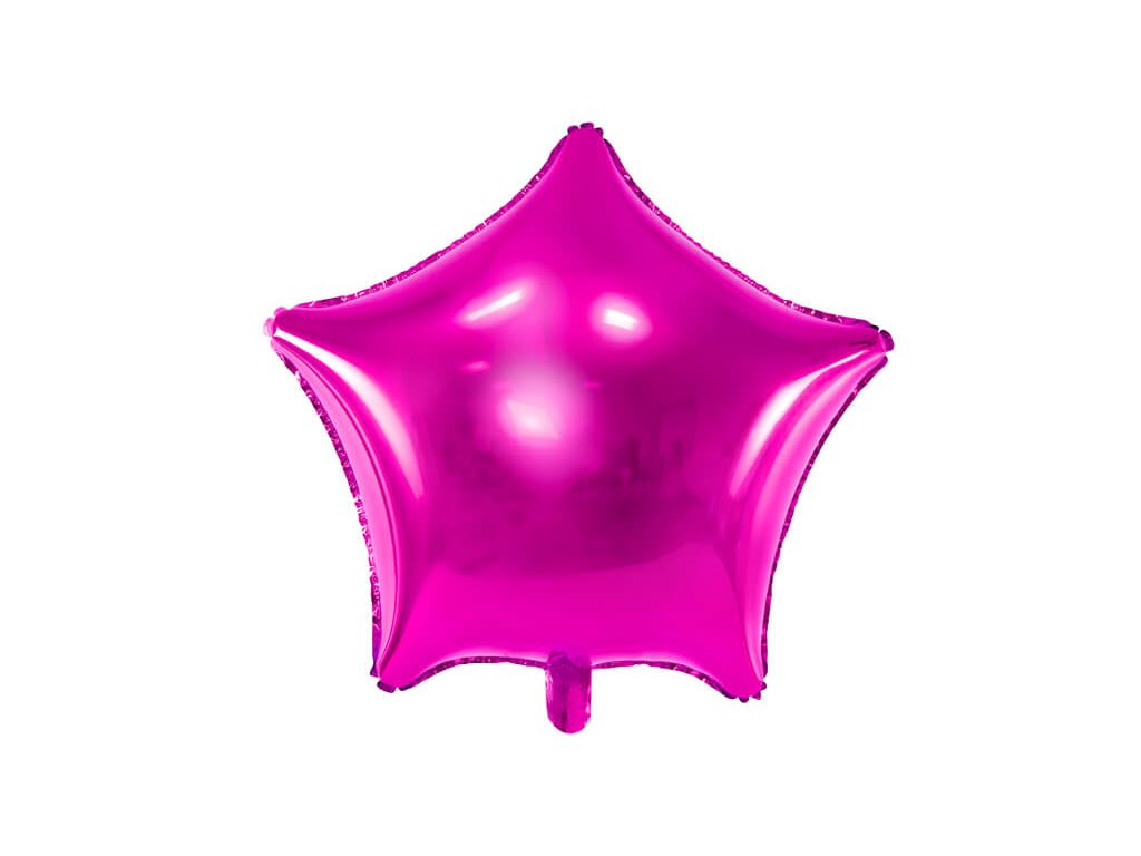Nafukovací balónek fóliový ve tvaru hvězdy, tmavě růžová