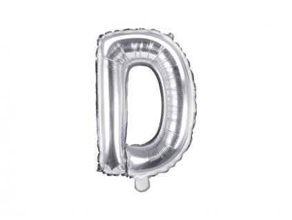 Stříbrný nafukovací balónek písmeno D
