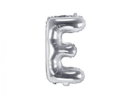 Stříbrný nafukovací balónek písmeno E