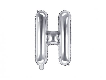 Stříbrný nafukovací balónek písmeno H