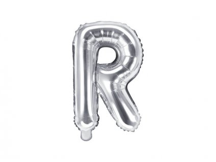 Stříbrný nafukovací balónek písmeno R