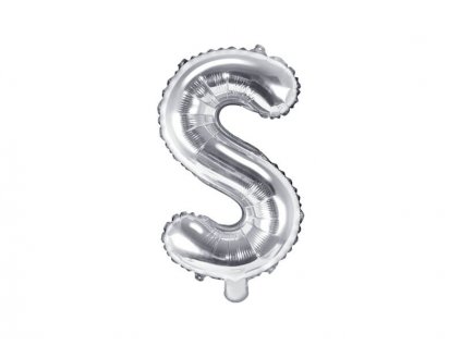 Stříbrný nafukovací balónek písmeno S