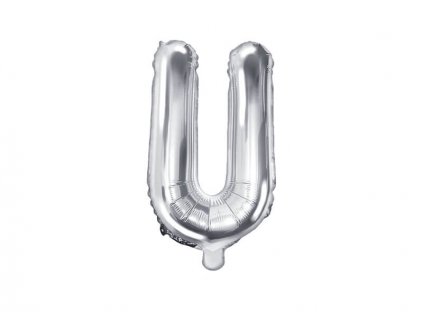 Stříbrný nafukovací balónek písmeno U