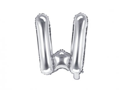 Stříbrný nafukovací balónek písmeno W