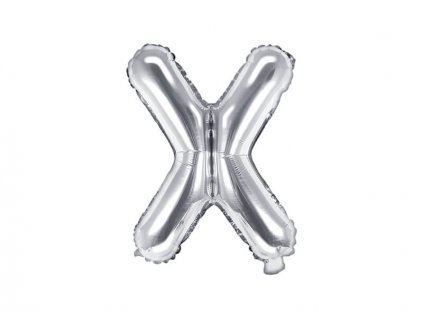 Stříbrný nafukovací balónek písmeno X