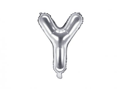 Stříbrný nafukovací balónek písmeno Y
